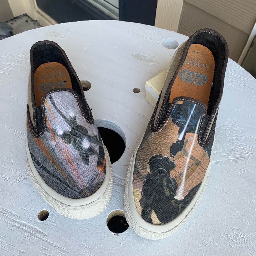 Star Wars Ralph McQuarrie Sperry Slip-ons RARE